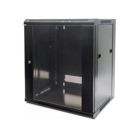   Manhattan Rackszekrény - 19" fali kivitel (15U, 770 (h) x 570 (w) x 600 (d) mm, Flatpack, Fekete)