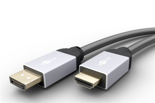 Goobay+ kábel Displayport 1.2 (apa) - HDMI 2.0 (apa)  1m (4k 60Hz)