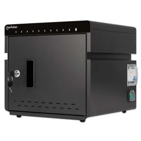   Manhattan Töltőszekrény - 10db USB-C, 180W (3A / 18 W), zárható fémajtó, beépített ventilátor