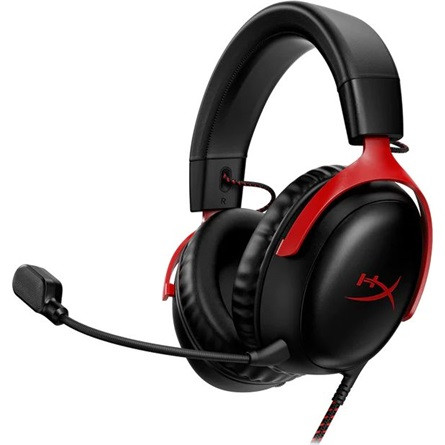 HP HyperX Cloud III gaming fejhallgató headset fekete-piros