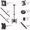 Multibrackets M Public Ceilingmount Medium Single 3000 32"-55" monitor TV mennyezeti tartó fekete