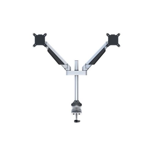 MULTIBRACKETS 2 karos asztali konzol, M VESA Gas Lift Arm Dual Silver (15-32", max.VESA: 100x100 mm, 10 kg)