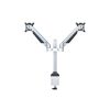 MULTIBRACKETS 2 karos asztali konzol, M VESA Gas Lift Arm Dual Silver (15-32", max.VESA: 100x100 mm, 10 kg)