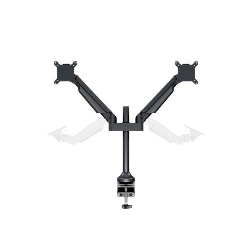 MULTIBRACKETS 2 karos asztali konzol, M VESA Gas Lift Arm Dual Black (15-32", max.VESA: 100x100 mm, 10 kg)