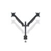 MULTIBRACKETS 2 karos asztali konzol, M VESA Gas Lift Arm Dual Black (15-32", max.VESA: 100x100 mm, 10 kg)