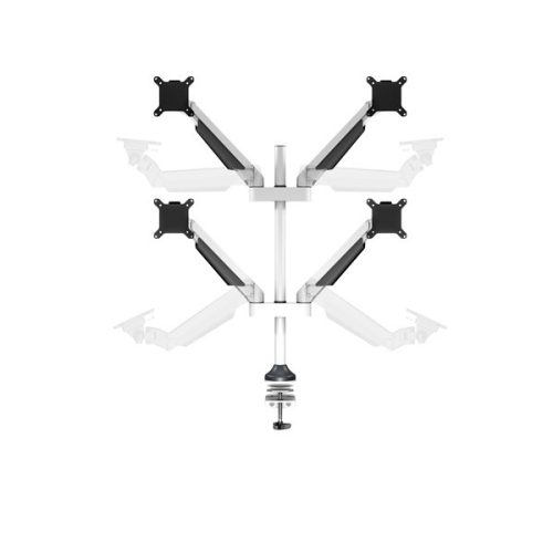 MULTIBRACKETS 4 karos asztali konzol, M VESA Gas Lift Arm Quad White (15-32", max.VESA: 100x100 mm, 10 kg)