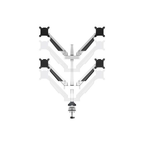 MULTIBRACKETS 4 karos asztali konzol, M VESA Gas Lift Arm Quad White (15-32", max.VESA: 100x100 mm, 10 kg)