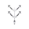 MULTIBRACKETS 4 karos asztali konzol, M VESA Gas Lift Arm Quad Silver (15-32", max.VESA: 100x100 mm, 10 kg)