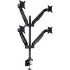MULTIBRACKETS 4 karos asztali konzol, M VESA Gas Lift Arm Quad Black (15-32", max.VESA: 100x100 mm, 10 kg)