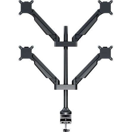 MULTIBRACKETS 4 karos asztali konzol, M VESA Gas Lift Arm Quad Black (15-32", max.VESA: 100x100 mm, 10 kg)