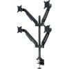 MULTIBRACKETS 4 karos asztali konzol, M VESA Gas Lift Arm Quad Black (15-32", max.VESA: 100x100 mm, 10 kg)