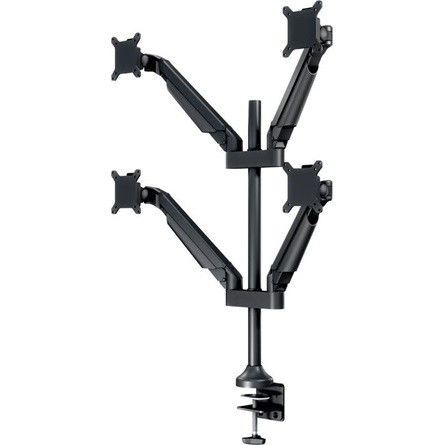 MULTIBRACKETS 4 karos asztali konzol, M VESA Gas Lift Arm Quad Black (15-32", max.VESA: 100x100 mm, 10 kg)