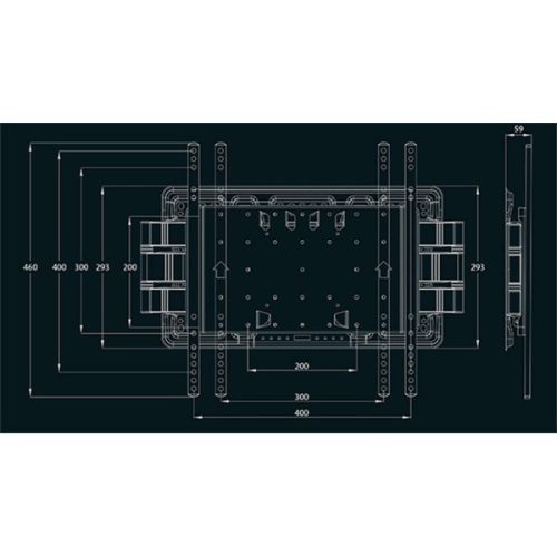 MULTIBRACKETS Fali konzol, M VESA Super Slim Tilt & Turn Plus HD (40-86", max.VESA: 400x400 mm, 65 kg)