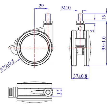 Multibrackets M Display Stand 180 Single 24"-65" monitor TV gurulós tartó állvány fekete
