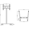 Multibrackets M Display Stand 180 Single 24"-65" monitor TV gurulós tartó állvány fekete