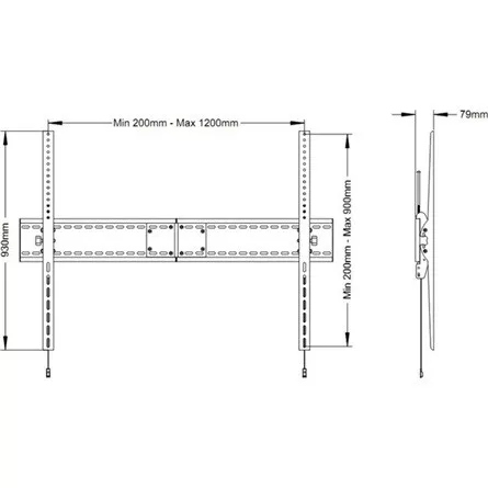 Multibrackets Universal Tilt Wallmount SD 63"-110" monitor T