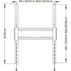 MULTIBRACKETS Fix fali konzol, M Universal Fixed Wallmount SD MAX 1200x900 (60-110", 125 kg)