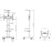 Multibrackets M Public Floorstand Basic 150 32"-60" monitor TV gurulós tartó állvány fekete