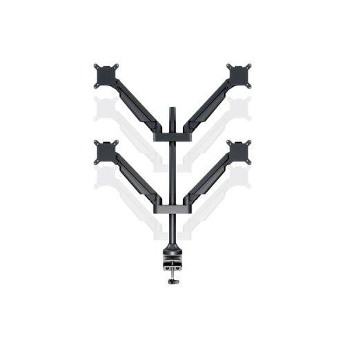 MULTIBRACKETS 4 karos asztali konzol, M VESA Gas Lift Arm Quad Black HD (15-32", max.VESA: 100x100 mm, 21 kg)