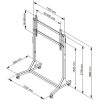 Multibrackets Floorstand White SD 55"-110" monitor TV gurulós tartó állvány fehér