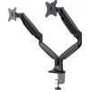 MULTIBRACKETS 2 karos asztali konzol, M Deskmount Gas Spring Dual Black (15-30", max.VESA: 100x100 mm, 9 kg)