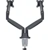 MULTIBRACKETS 2 karos asztali konzol, M Deskmount Gas Spring Dual Black (15-30", max.VESA: 100x100 mm, 9 kg)