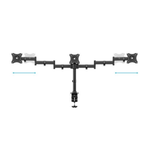 MULTIBRACKETS Asztali konzol (3 képernyős rögzítőkar), M Deskmount Basic Triple (15-27", max.VESA: 100x100 mm, 8 kg)