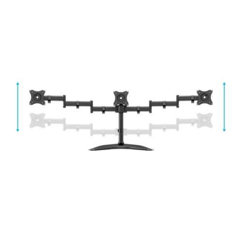 MULTIBRACKETS Asztali állvány (3 képernyős rögzítőkar), M Deskstand Basic Triple (15-27", max.VESA: 100x100 mm, 6 kg)