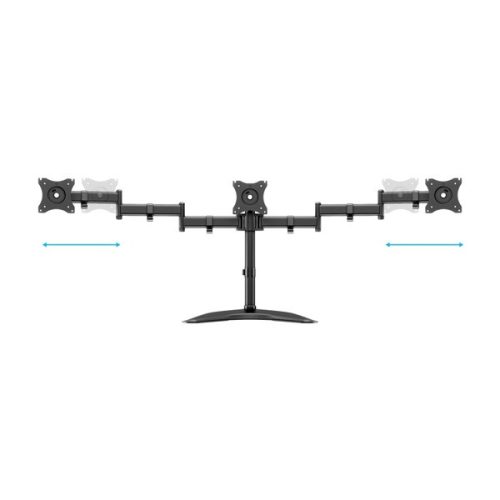 MULTIBRACKETS Asztali állvány (3 képernyős rögzítőkar), M Deskstand Basic Triple (15-27", max.VESA: 100x100 mm, 6 kg)