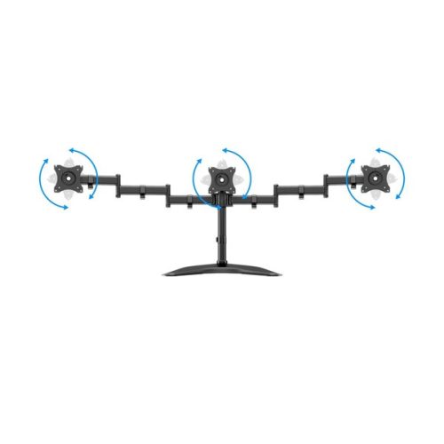 MULTIBRACKETS Asztali állvány (3 képernyős rögzítőkar), M Deskstand Basic Triple (15-27", max.VESA: 100x100 mm, 6 kg)