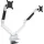 MULTIBRACKETS Gaslift asztali rögzítő kétkaros konzol, 15-32",  fehér