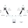 MULTIBRACKETS Gaslift asztali rögzítő kétkaros konzol, 15-32",  fehér