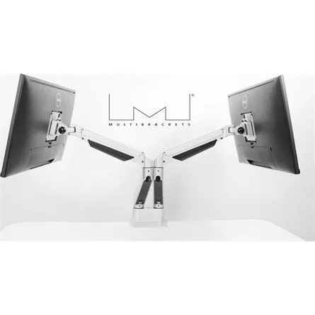 MULTIBRACKETS Gaslift asztali rögzítő kétkaros konzol, 15-32",  fehér