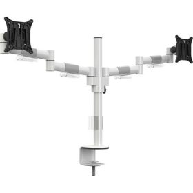   MULTIBRACKETS Asztali konzol (2 képernyős), M VESA Deskmount Officeline Dual White (15-30", max.VESA: 100x100 mm, 8 kg)