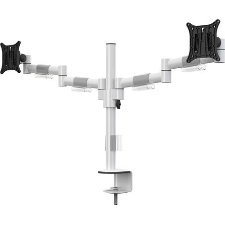 MULTIBRACKETS Asztali konzol (2 képernyős), M VESA Deskmount Officeline Dual White (15-30", max.VESA: 100x100 mm, 8 kg)
