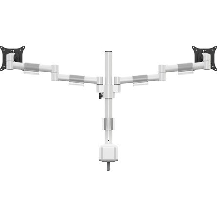 MULTIBRACKETS Asztali konzol (2 képernyős), M VESA Deskmount Officeline Dual White (15-30", max.VESA: 100x100 mm, 8 kg)