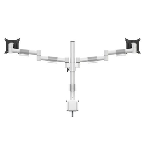 MULTIBRACKETS Asztali konzol (2 képernyős), M VESA Deskmount Officeline Dual White (15-30", max.VESA: 100x100 mm, 8 kg)