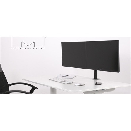 MULTIBRACKETS 2 karos asztali konzol, M VESA Deskmount Officeline Dual Black (15-30", max.VESA: 100x100 mm, 7 kg)