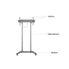 MULTIBRACKETS Gurulós padlóállvány, M Motorized Floorstand 60kg Black (37-90", max.VESA: 600x400 mm, 60 kg)