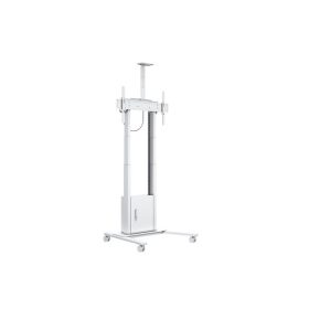   MULTIBRACKETS Gurulós motoros padlóállvány, M Motorized Floorstand incl cabinet & camerashelf 120kg White (42-100")