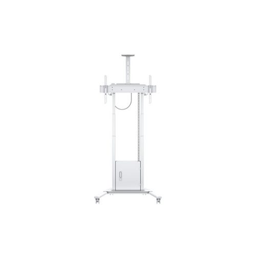 MULTIBRACKETS Gurulós motoros padlóállvány, M Motorized Floorstand incl cabinet & camerashelf 120kg White (42-100")
