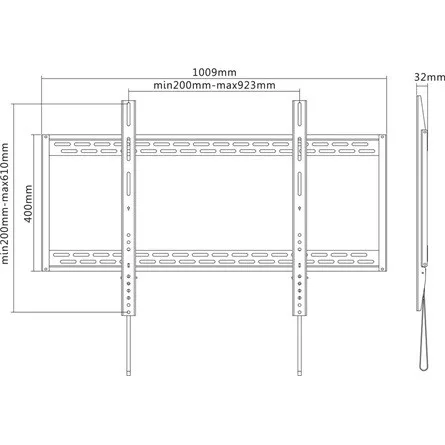 Multibrackets M Universal Wallmount HD 60"-100" TV fali tart
