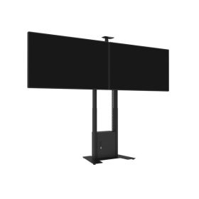  MULTIBRACKETS Motoros 2 karos padlóállvány, M Motorized Floorbase Dual Screen incl cabinet & cam-shelf 120kg