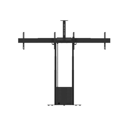 MULTIBRACKETS Motoros 2 karos padlóállvány, M Motorized Floorbase Dual Screen incl cabinet & cam-shelf 120kg