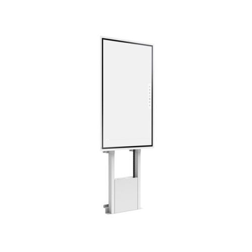 MULTIBRACKETS Motoros padlóállvány, M Motorized Floormount Flip 2 incl cabinet & camerashelf 120kg White (50-95")