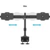 MULTIBRACKETS Asztali konzol (2 képernyős rögzítőkar), M VESA Desktopmount Dual Desk Clamp 24-32" (max.VESA: 200x200 mm)