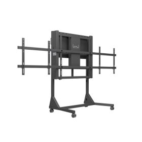   MULTIBRACKETS Gurulós motoros 2 karos padlóállvány, M Motorized Floorstand Dual Screen 160 kg Black SD (max. 2x84")