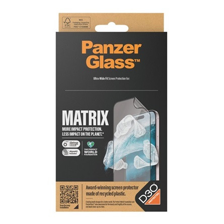 Panzerglass Samsung S24 Ultra 5G PANZERGLASS MATRIX D3O képernyővédő fólia 3D, 9H + segédkeret, ÁTLÁTSZÓ