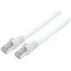 Manhattan Kábel - SFTP Patch (Cat7 600Mhz - Cat6a RJ45 moduláris csatlakozóval, LSOH, 100% réz, 0.5m, Fehér)