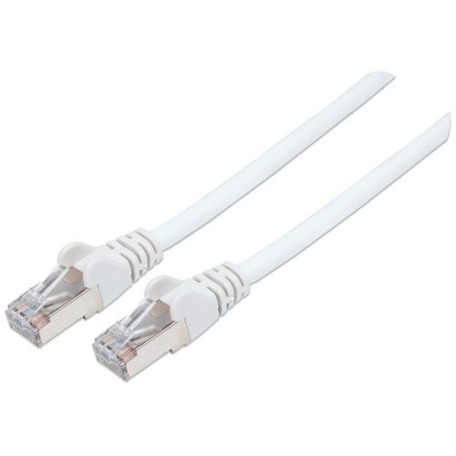 Manhattan Kábel - SFTP Patch (Cat7 600Mhz - Cat6a RJ45 moduláris csatlakozóval, LSOH, 100% réz, 0.5m, Fehér)